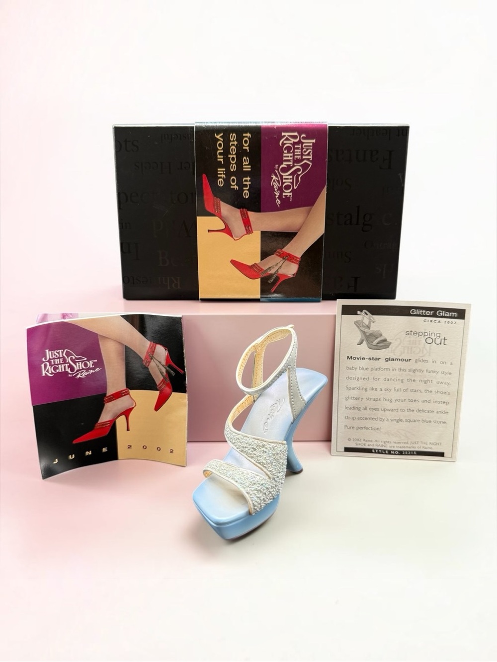 Glitter Glam Just The Right Shoe Raine Willitts 25315 2002 Original Box Figurine